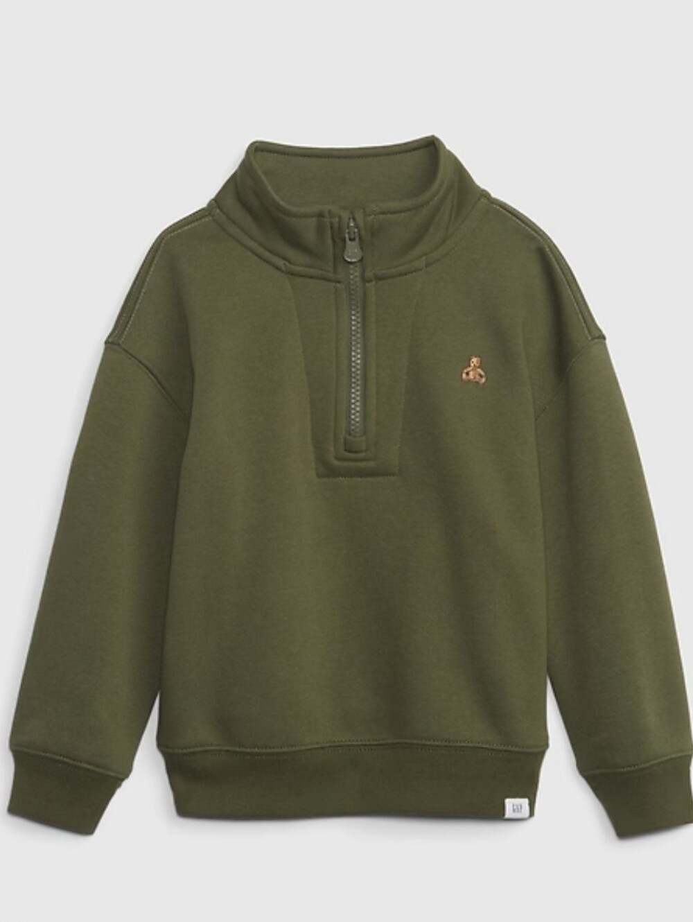 GAP Baby Toddler Olive Green  Quarter Zip Sweater